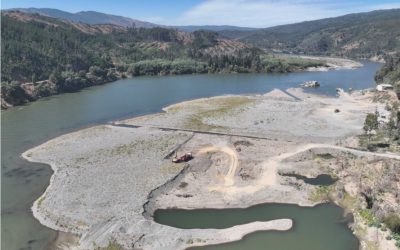 DGA Maule ordena paralización de labores a empresa que extrae áridos en el sector Punta de Lobos del río Maule